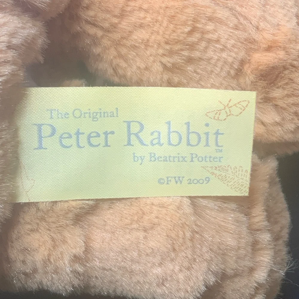 Peter Rabbit Hand Puppet Bunny Plush with Blue Jacket